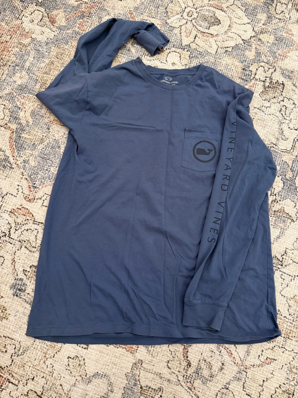 Vineyard Vines Men's Long Sleeve Pocket Tee - Navy Blue